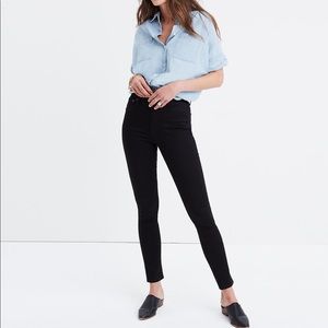 Madewell high riser skinny black jeans